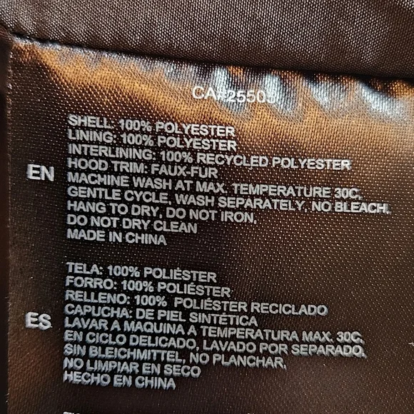 Noize Women's Cream Puffer Coat with Vegan Fur - Picture 7 of 12